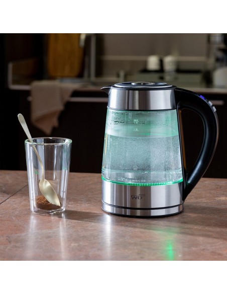 Bollitore elettrico lt.1,7 in acciaio e vetro borosilicato WD Lifestyle