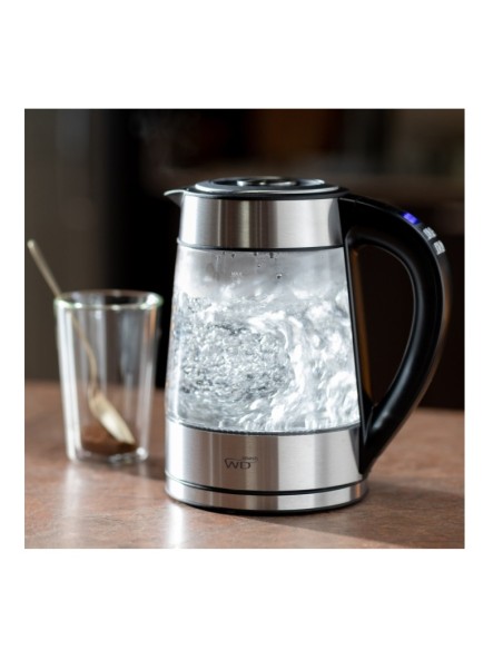 Bollitore elettrico lt.1,7 in acciaio e vetro borosilicato WD Lifestyle