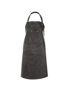 Grembiule vegano BBQ Truman in ecopelle nero con tracolla...