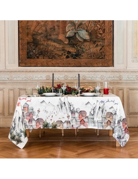 Tovaglia "Alpina" in puro lino 160x220 di Napking + 8 tovaglioli