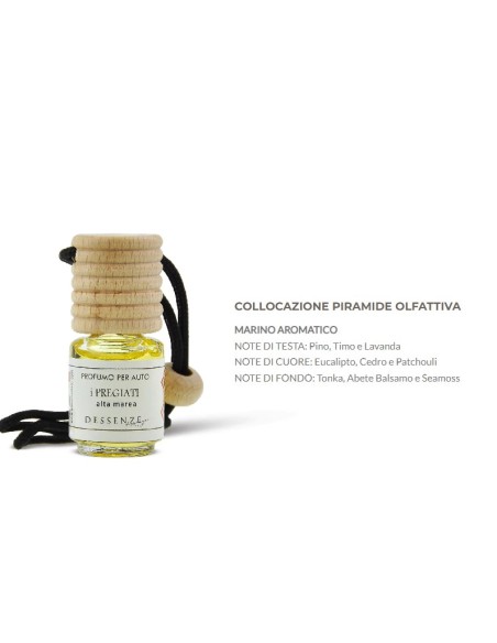 Profumo per auto in elegante boccetta di vetro Dessenze