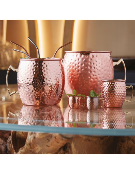 Maxi moscow mule 3 e 5 litri in acciaio finitura PVD rame Paderno