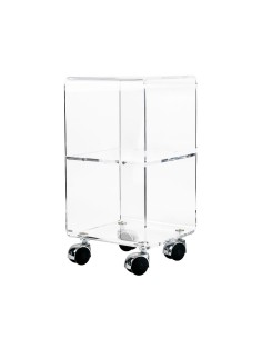 Vesta Multi XS carrello 2 ripiani con ruote in cristallo...