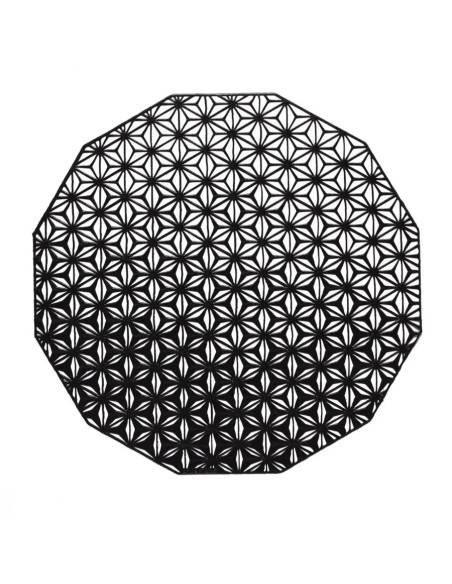 Coppia segnaposto Kaleidoscope oro e nero in vinile Chilewich