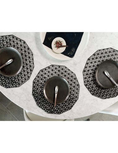 Coppia segnaposto Kaleidoscope oro e nero in...