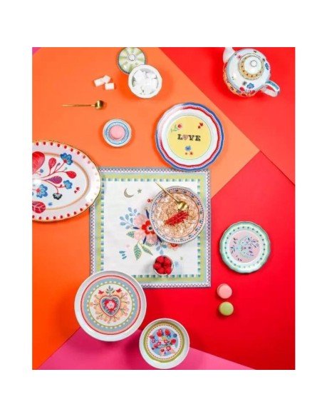 Insalatiera cuore in porcellana cm.32 collezione Mamma Mia Baci Milano