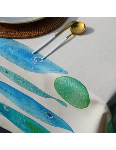 Tovaglie in lino "Pesci volanti" Napking