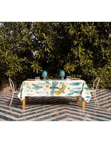 Tovaglie in lino "Pesci volanti" Napking