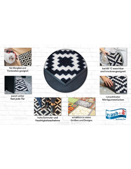 Tappeto interno/esterno-assorbente "Infinity Swirl" cm.60x140 Kleen Tex