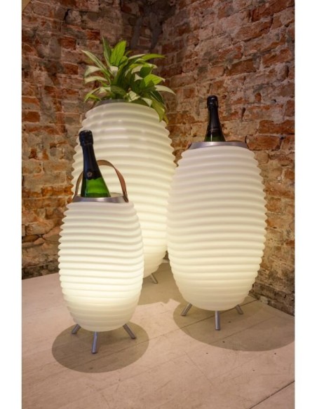 Kooduu - Lampade a led con cassa bluetooth e secchiello rinfrescatore