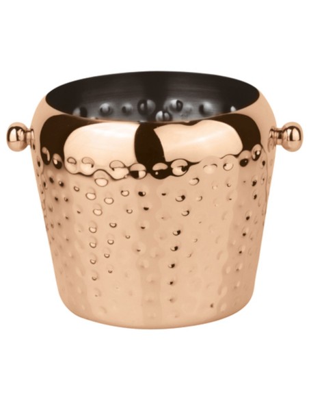 Secchiello ghiaccio + molla in acciaio finitura PVD copper Paderno