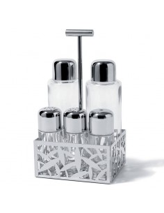 Servizio per olio,aceto,pepe,sale,spezie Cactus Alessi