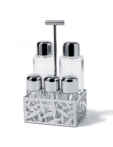 Servizio per olio,aceto,pepe,sale,spezie Cactus Alessi