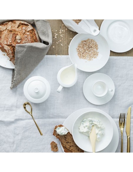 Portaburro burriera Jade bianco in bone china Rosenthal
