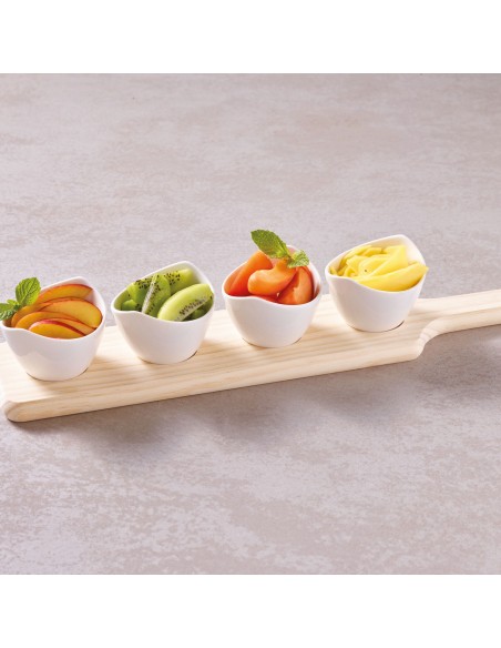 Set aperitivo happy hour tagliere e 4 coppette ceramica Paderno
