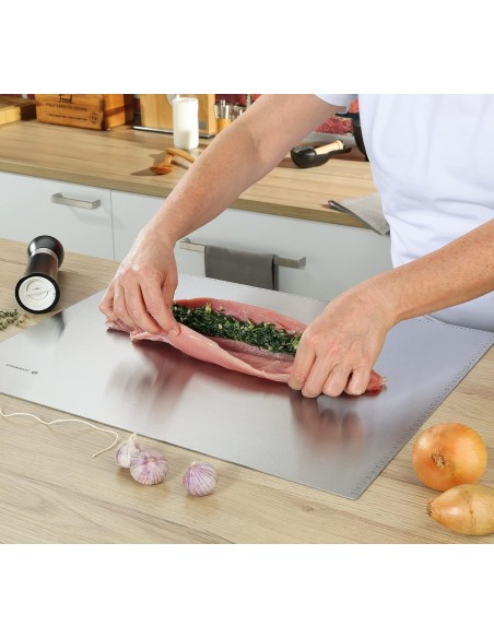 Spianatoia 50x60 per impastare in acciaio inox con scala in cm