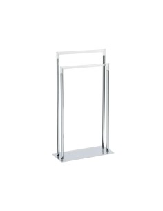 Porta asciugamani cromato con aste in acrilico