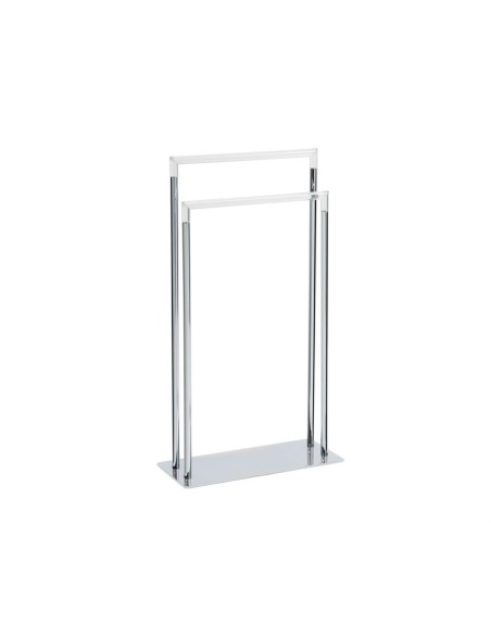 Porta asciugamani cromato con aste in acrilico