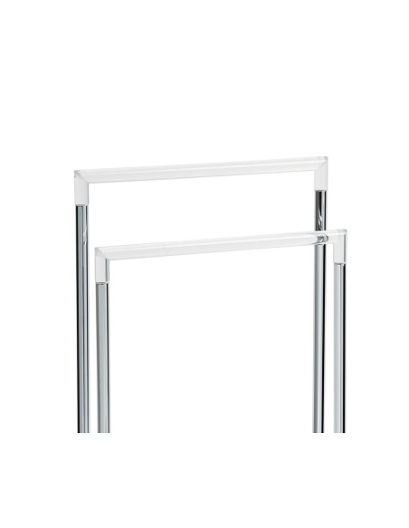 Porta asciugamani cromato con aste in acrilico