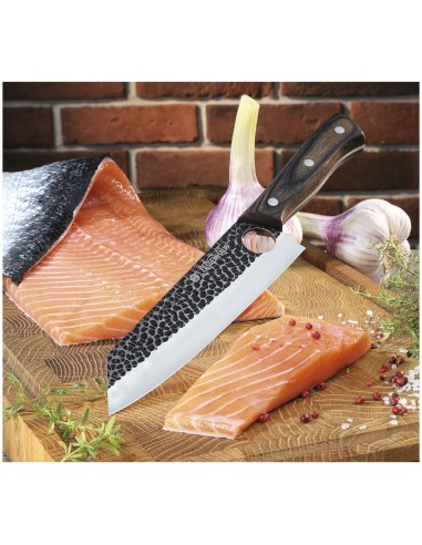 Coltello cuoco "Hunter" con custodia in pelle...