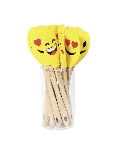 Leccapiatto Smiley in silicone e legno Zassenhaus