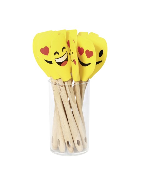 Leccapiatto Smiley in silicone e legno Zassenhaus