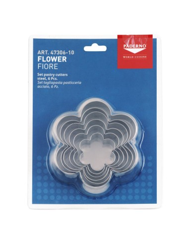 Set di 6 tagliapasta e biscotti in acciaio inox...