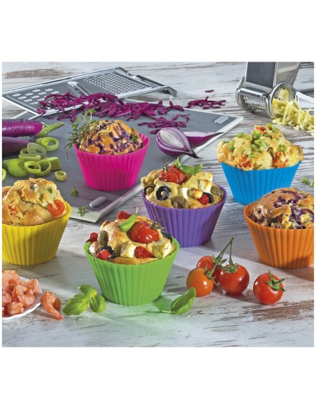 Stampi per muffin e mini muffin pz.6 in silicone Kuchenprofi