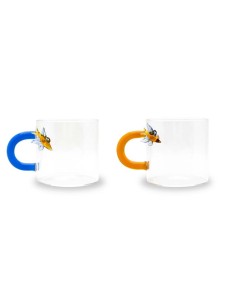 Set 2 tazzine da caffè in vetro borosilicato con manico... 2