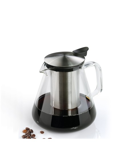 Teiera con infusore lt.1 Giulietta in vetro borosilicato e acciaio