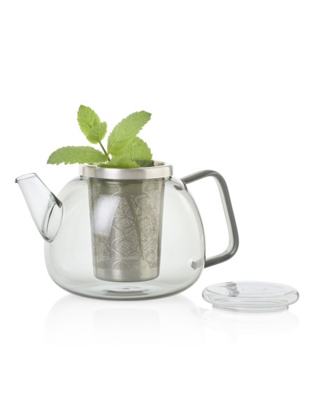 Teiera Yuna lt.1,2 con infusore in vetro borosilicato e acciaio ADHOC