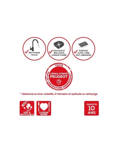 Pirofila tortiera cuore rosso Appolia Peugeot