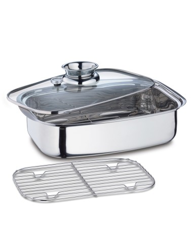 Rostiera vaporiera in acciaio multistrato con...