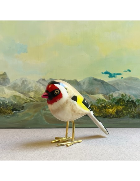 Uccellini in legno realizzati a mano in legno jacaranda e ottone L'Equipée