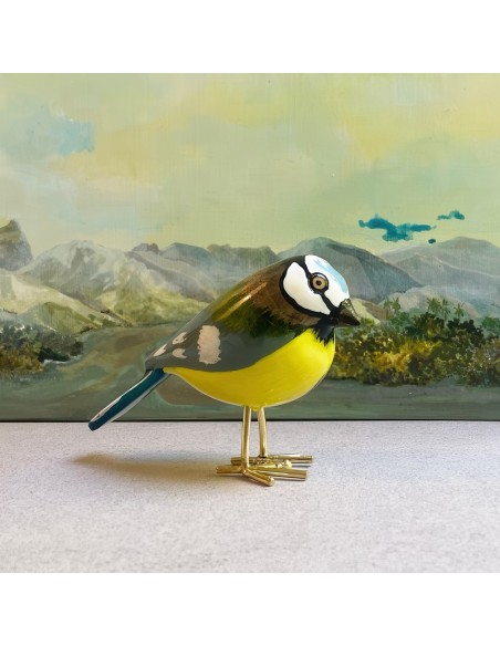 Uccellini in legno realizzati a mano in legno jacaranda e ottone L'Equipée
