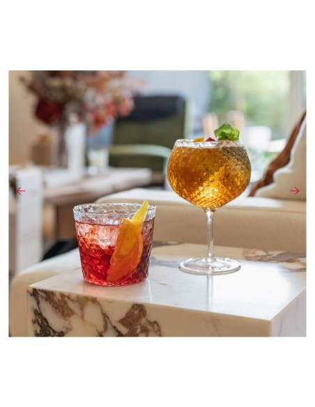 Veneziano Mixology tumbler pz.4, in vetro sonoro, design Federico De majo Zafferano