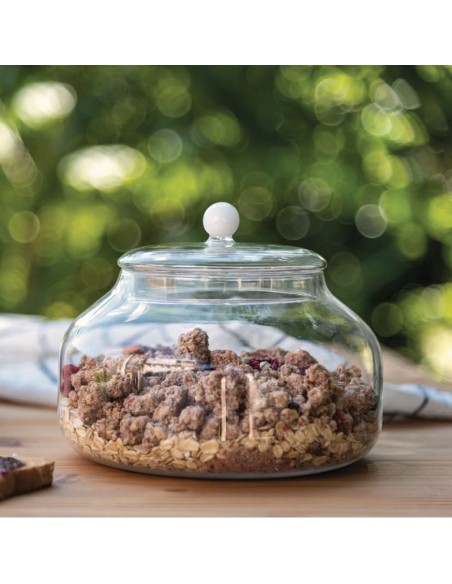 Biscottiera Bilia in vetro borosilicato design Federico De Majo Zafferano