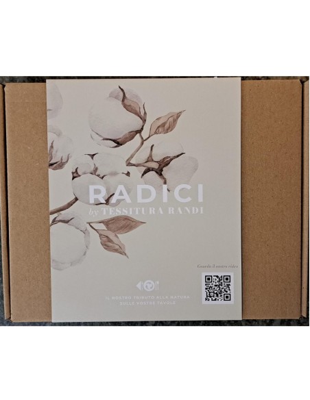 Runner Pasqua Radici in cotone e lino Tessitura Randi