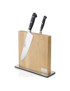 Ceppo coltelli magnetico in quercia e acciaio Zassenhaus