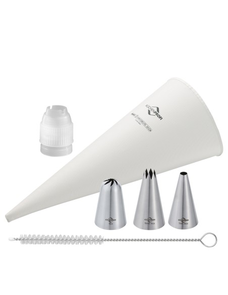 Sac a poche Bake 5 pz. Kuchenprofi con bocchette e spazzolino pulizia