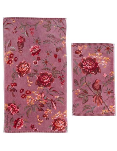 Set asciugamani Secret Garden in cotone velour