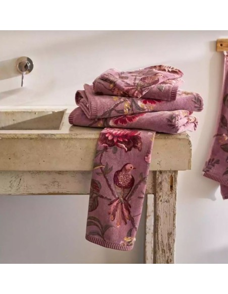 Set asciugamani Secret Garden in cotone velour