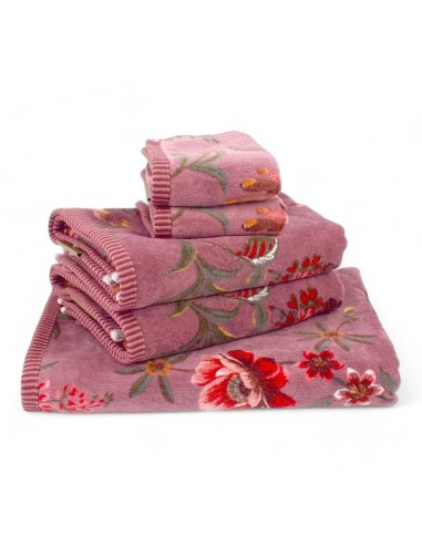 Set asciugamani Secret Garden in cotone velour