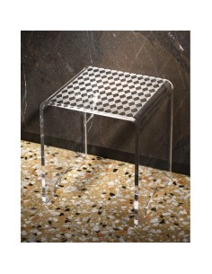 Sgabello trasparente Othello XS in cristallo acrilico Vesta