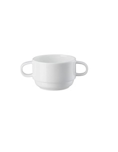 Tazze da brodo c/piatto pz.2 modello Neve in Bone China... 2