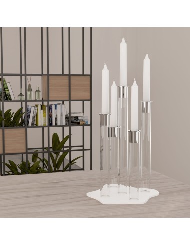 Portacandele Flame a 5 altezze in cristallo...