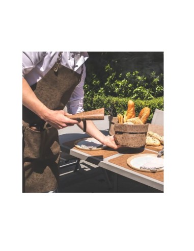 Grembiule vegano BBQ Truman in ecopelle nero...