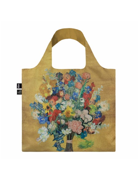Borsa spesa riutilizzabile eco "50th Vincent van Gogh Anniversary" flower cm.50x42/69