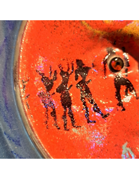 Kosta Boda  piatto "Sole africano" collezione atelier pz.100 Kjell Engmann design