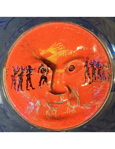 Kosta Boda  piatto "Sole africano" collezione atelier pz.100 Kjell Engmann design